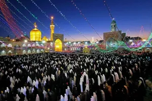 مراسم استقبال از ماه مبارک رمضان در حرم رضوی